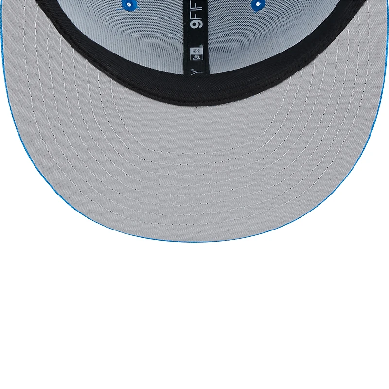 Casquette à visière plate bleue Detroit Lions 9FIFTY de New Era pour homme