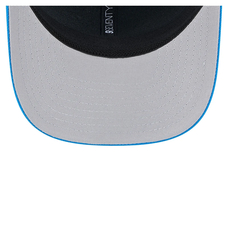 Men's New Era Blue Detroit Lions Main Trucker 9SEVENTY Stretch-Snap Hat