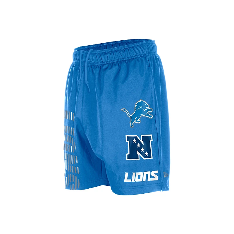 Short de match New Era bleu Detroit Lions pour homme