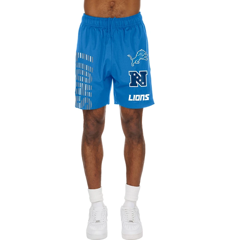 Men's New Era Blue Detroit Lions Match Shorts