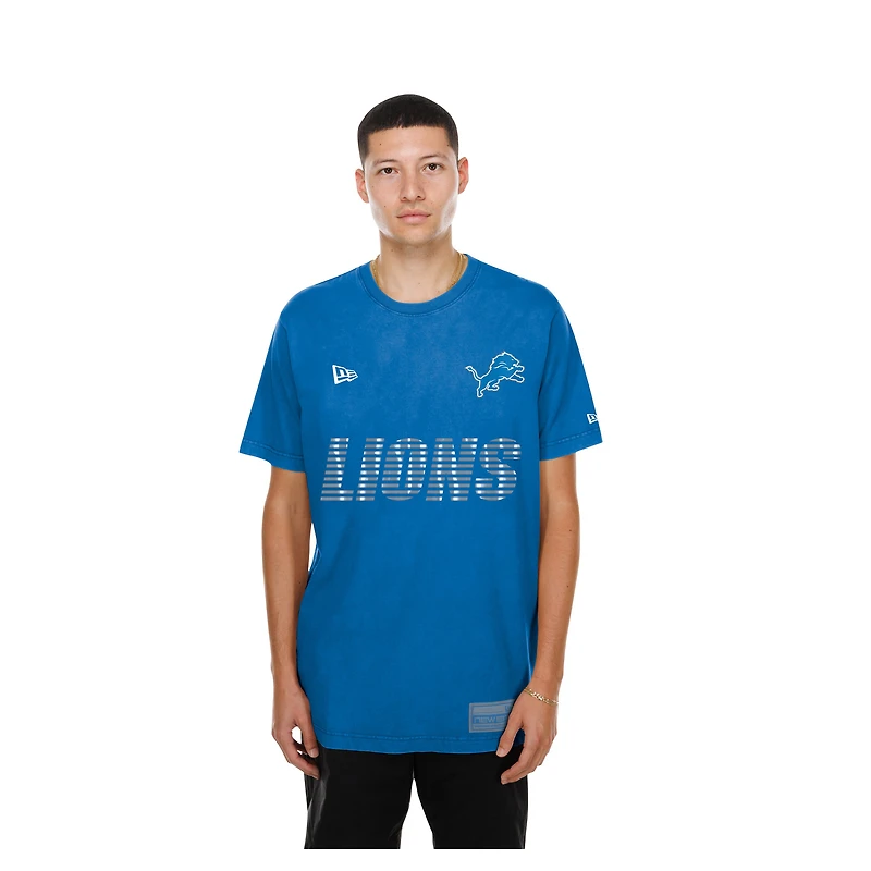 Men's New Era  Blue Detroit Lions Match T-Shirt