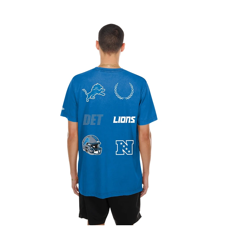 Men's New Era  Blue Detroit Lions Match T-Shirt