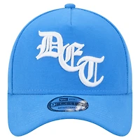 Casquette ajustable New Era Mystic 9FORTY A-Frame bleue pour homme, Detroit Lions