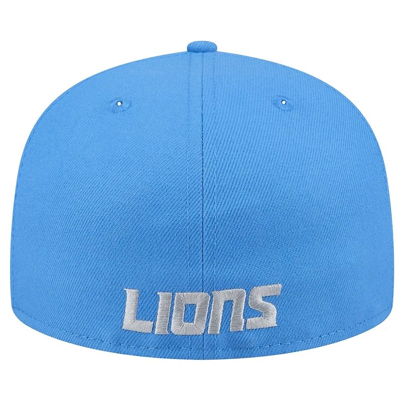 Men's New Era Blue Detroit Lions Omaha 59FIFTY Fitted Hat