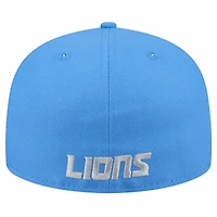 Men's New Era Blue Detroit Lions Omaha 59FIFTY Fitted Hat