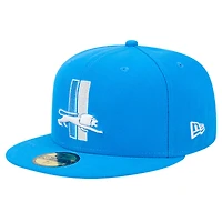 Casquette ajustée 59FIFTY bleu Detroit Lions Omaha Throwback pour homme de New Era
