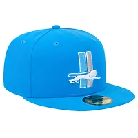 Casquette ajustée 59FIFTY bleu Detroit Lions Omaha Throwback pour homme de New Era