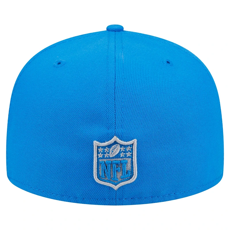 Casquette ajustée surdimensionnée 59FIFTY bleue des Lions de Détroit New Era pour homme