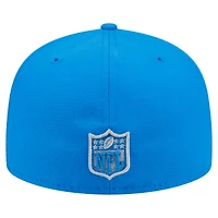 Casquette ajustée surdimensionnée 59FIFTY bleue des Lions de Détroit New Era pour homme