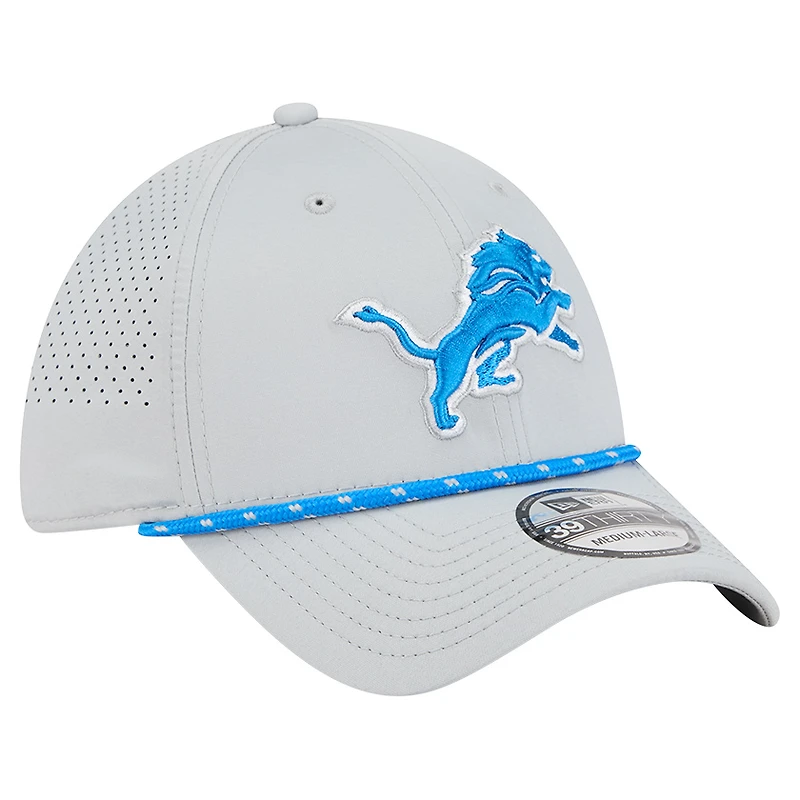 Men's New Era Blue Detroit Lions Perforated 39THIRTY Flex Hat