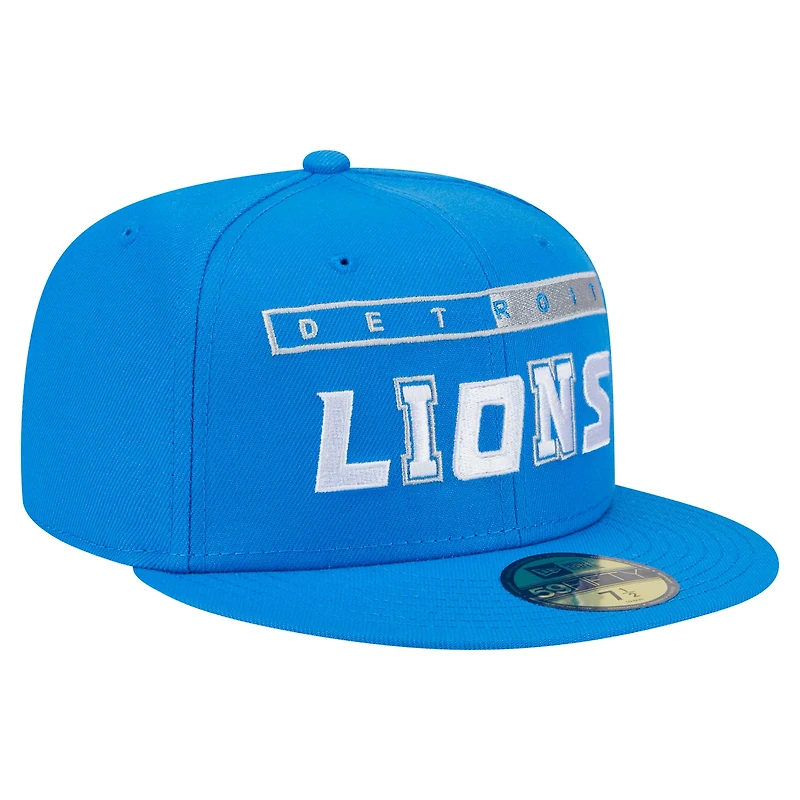 Casquette ajustée Ransom 59FIFTY Detroit Lions de New Era pour homme