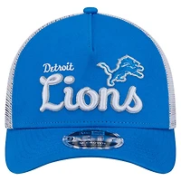 Men's New Era  Blue Detroit Lions Side Lines 9FORTY Adjustable Hat
