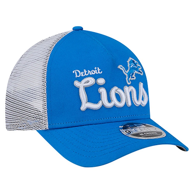 Men's New Era  Blue Detroit Lions Side Lines 9FORTY Adjustable Hat