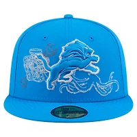 Casquette ajustée 59FIFTY bleue pour homme des Lions de Détroit New Era