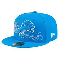 Casquette ajustée 59FIFTY bleue pour homme des Lions de Détroit New Era