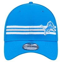 Casquette 39THIRTY Flex bleue à rayures Detroit Lions de New Era pour homme