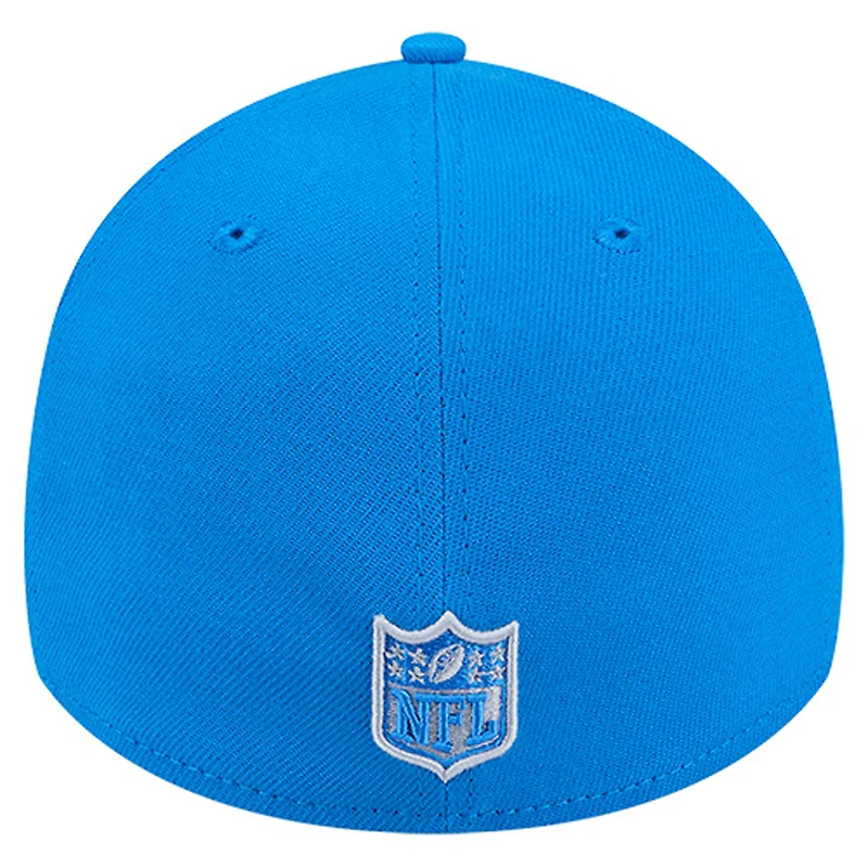 Casquette 39THIRTY Flex bleue à rayures Detroit Lions de New Era pour homme