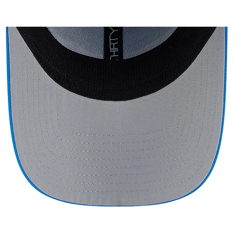 Casquette 39THIRTY Flex bleue à rayures Detroit Lions de New Era pour homme