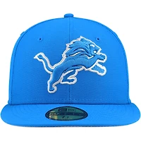 Casquette ajustée 59FIFTY Team Basic des Detroit Lions bleue New Era pour hommes