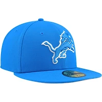 Casquette ajustée 59FIFTY Team Basic des Detroit Lions bleue New Era pour hommes