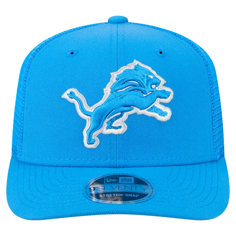 Men's New Era  Blue Detroit Lions Team Collection 9SEVENTY Stretch-Snap Adjustable Hat
