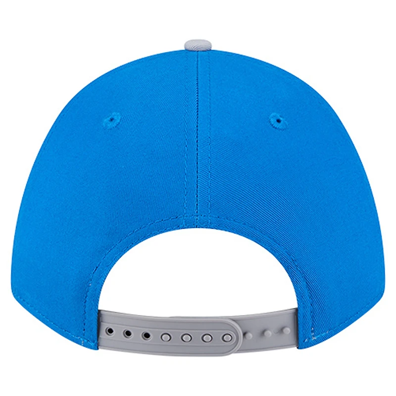Men's New Era  Blue Detroit Lions Throwback Arch COOLERA 9FORTY A-Frame M-Crown Adjustable Hat