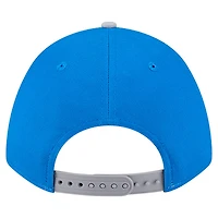 Men's New Era  Blue Detroit Lions Throwback Arch COOLERA 9FORTY A-Frame M-Crown Adjustable Hat