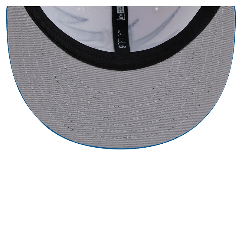 Casquette snapback Detroit Lions Throwback Jagged 9FiFTY bleue New Era pour homme