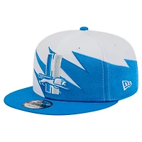 Casquette snapback Detroit Lions Throwback Jagged 9FiFTY bleue New Era pour homme