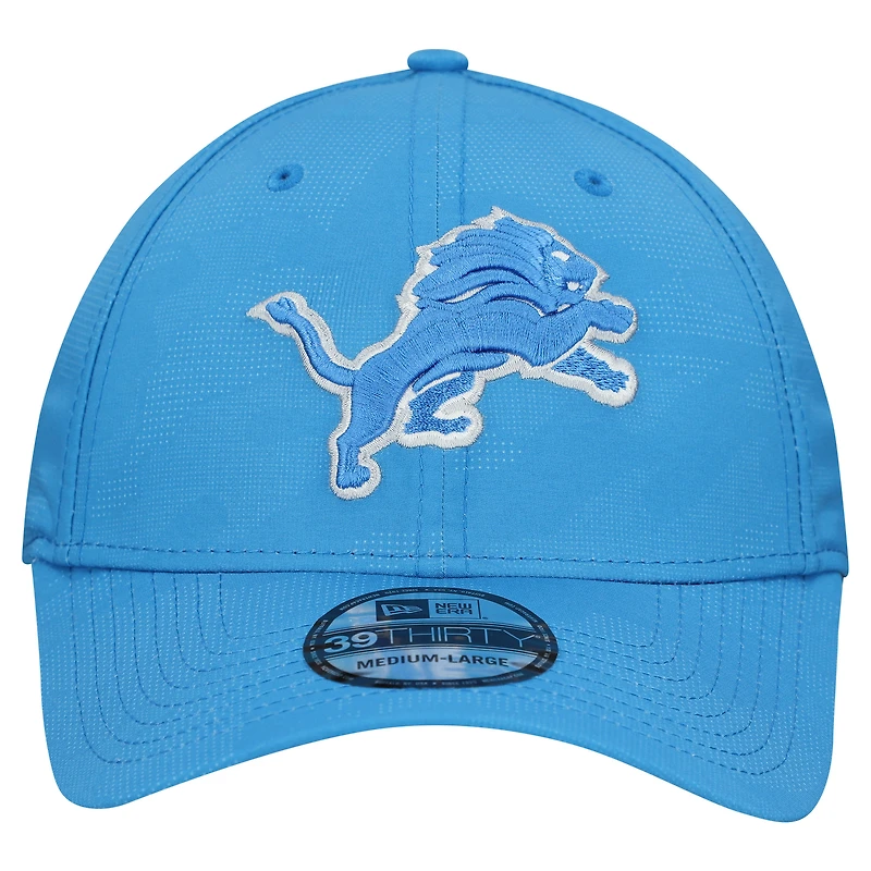 Casquette extensible 39THIRTY bleu Detroit Lions pour homme New Era à motif camouflage ton sur