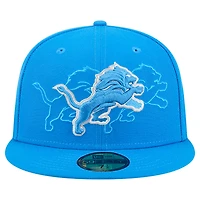 Casquette ajustée Tri-Hit 59FIFTY bleue des Lions de Detroit pour homme New Era
