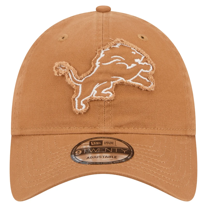Men's New Era Brown Detroit Lions  Stamp 9TWENTY Adjustable Hat
