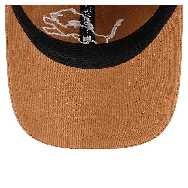 Men's New Era Brown Detroit Lions Stamp 9TWENTY Adjustable Hat