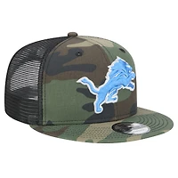 Casquette à visière rabattable 9FIFTY à motif camouflage Detroit Lions de New Era pour homme