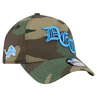 Men's New Era Camo Detroit Lions Mystic Camo A-Frame 9FORTY Adjustable Hat