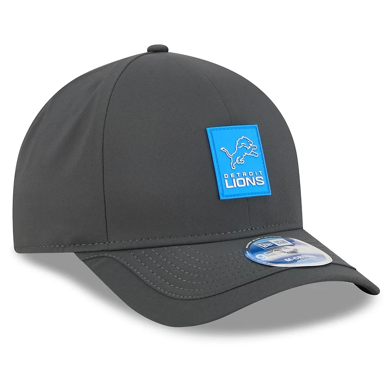 Men's New Era Charcoal Detroit Lions 2025 Sideline Cold Weather 9FORTY M-Crown Adjustable Hat