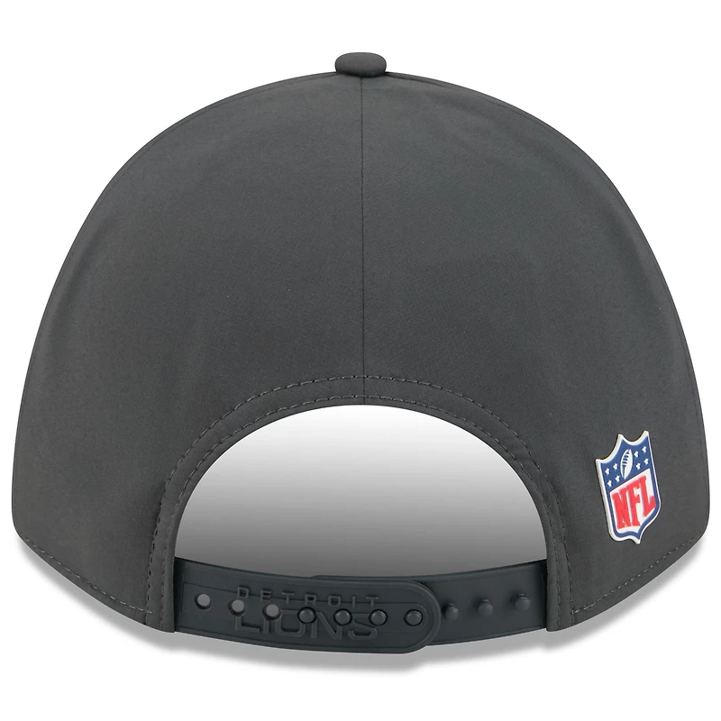 Casquette ajustable 9FORTY M-Crown anthracite pour homme des Detroit Lions 2025 de New Era