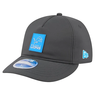 Men's New Era Charcoal Detroit Lions 2025 Sideline Cold Weather Retro Crown 59FIFTY Fitted Hat