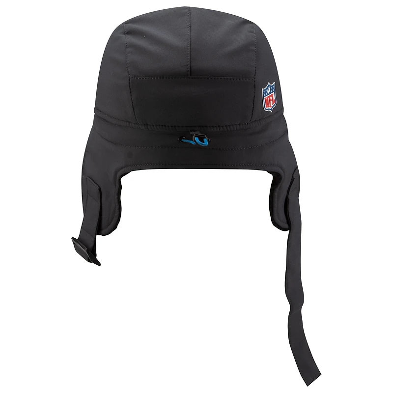 Casquette ajustable à oreilles de chien pour homme New Era, couleur charbon, Detroit Lions 2025 Sideline Runner