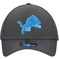 Men's New Era Charcoal Detroit Lions Primary Logo 39THIRTY Flex Hat