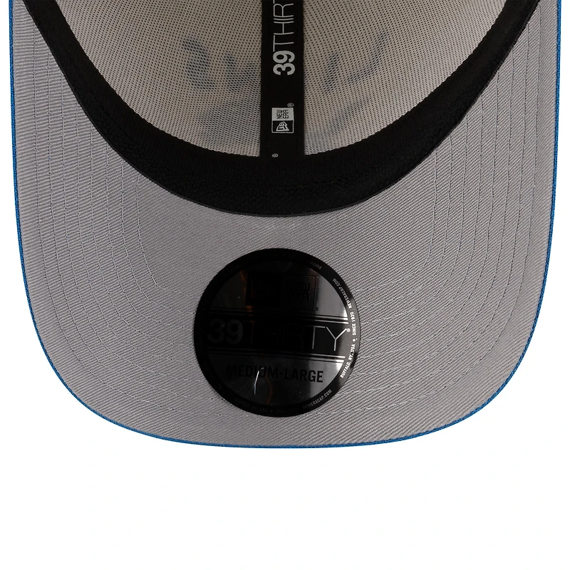 Casquette New Era 39THIRTY Flex crème/bleu pour homme des Lions de Detroit, repêchage NFL 2025