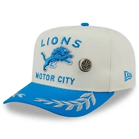 Men's New Era Cream/Blue Detroit Lions 2025 NFL Draft A-Frame 59FIFTY Fitted Hat