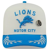 Men's New Era Cream/Blue Detroit Lions 2025 NFL Draft A-Frame 59FIFTY Fitted Hat