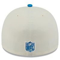 Men's New Era Cream/Blue Detroit Lions 2025 NFL Draft A-Frame 59FIFTY Fitted Hat