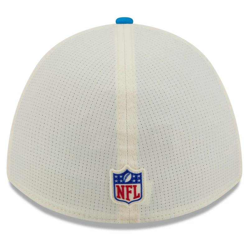 Men's New Era Cream/Blue Detroit Lions 2026 NFL Training Camp 39THIRTY M-Crown Flex Hat
