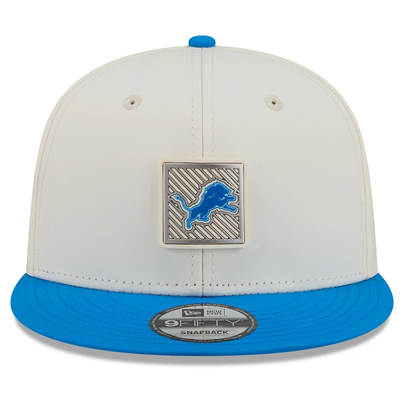 Casquette snapback New Era crème/bleue Detroit Lions 2026 NFL Training Camp 9FIFTY pour homme