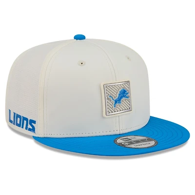 Casquette snapback New Era crème/bleue Detroit Lions 2026 NFL Training Camp 9FIFTY pour homme