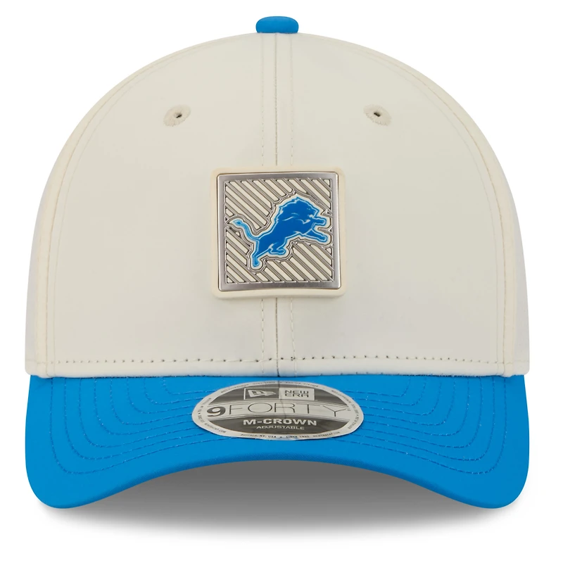 Men's New Era  Cream/Blue Detroit Lions 2026 NFL Training Camp 9FORTY Adjustable Hat