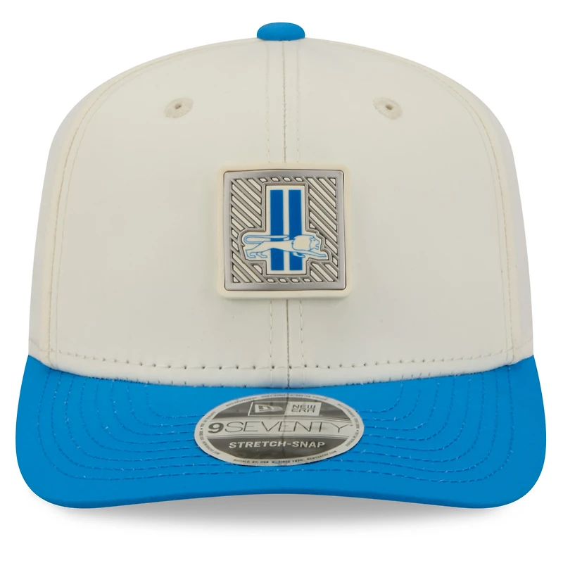 Men's New Era Cream/Blue Detroit Lions 2026 NFL Training Camp 9SEVENTY Adjustable Hat
