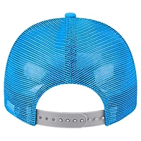 Men's New Era  Cream/Blue Detroit Lions Banner A-Frame 9FIFTY Trucker Snapback Hat